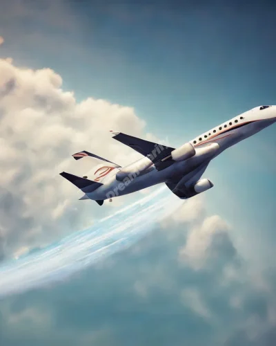 A jet leaving a trail of dream symbols, symbolizing speed in jet dreams.