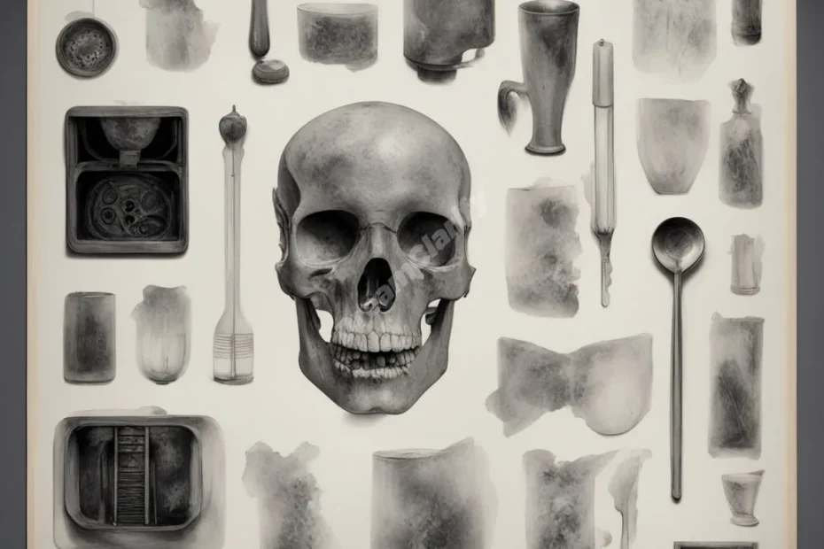 X-ray images revealing hidden objects and symbols within everyday items, representing deeper truths.