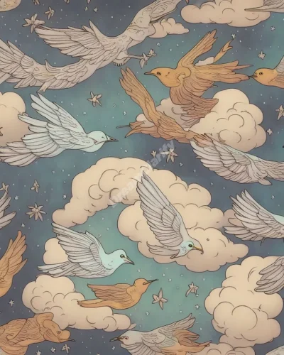 Jaybirds carrying messages between different dream realms, symbolizing communication in jaybird dreams.