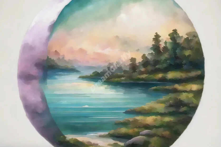 A Xanax pill dissolving to reveal a calm, serene landscape within, symbolizing inner peace.