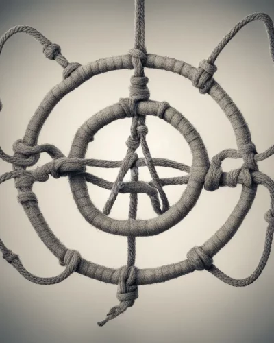 A noose forming a circle of dream symbols, representing restriction.