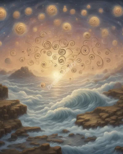 Knocking sounds forming visible waves of dream symbols, representing knocking dreams.