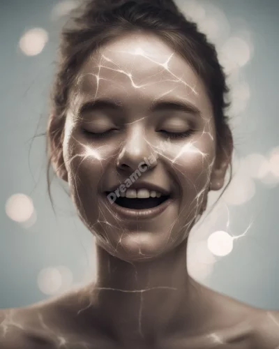 Teeth marks glowing on skin, revealing hidden truths, symbolizing being bitten in dreams.