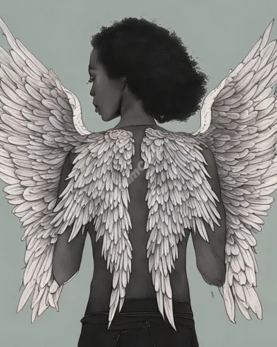 A jacket transforming into wings on a dreamer's back, symbolizing protection and freedom.