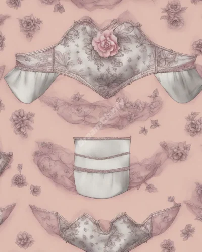 Floating panties with dream symbols woven into the fabric, representing intimacy and hidden desires in underwear dreams.
