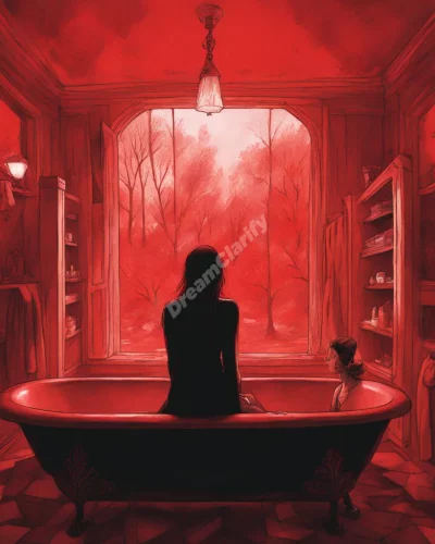 A world bathed in red light, revealing hidden emotions, symbolizing red in dreams.