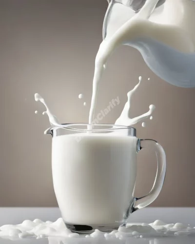 Milk pouring into a dream scene, representing nourishment.