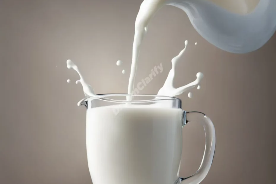 Milk pouring into a dream scene, representing nourishment.