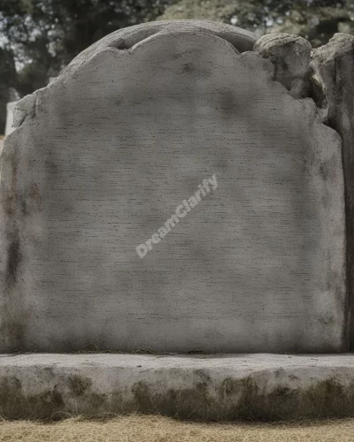 A tombstone with inscriptions revealing hidden meanings.