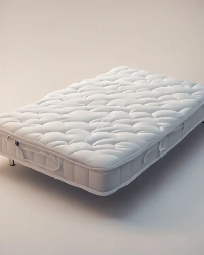A mattress with dreams seeping out from under it, symbolizing rest and subconscious.