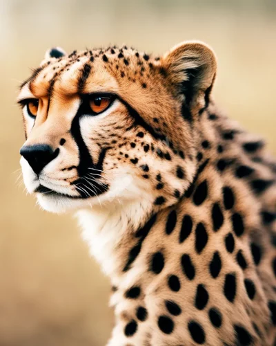 A cheetah with spots forming dream symbols, representing speed and instinct.