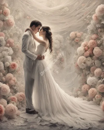 Wedding scenes unfolding in a dream, each revealing different aspects of love and commitment.