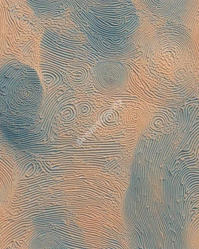 Fingerprints forming patterns of dream symbols, representing identity and uniqueness.