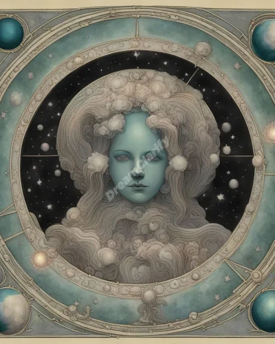 Uranus surrounded by cosmic dream imagery, symbolizing awakening in Uranus dreams.