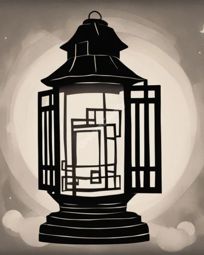 A lantern casting shadows that form meaningful shapes and symbols, representing guidance and insight in lantern dreams.