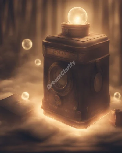 An old item appearing in a dream, surrounded by a soft glow, representing nostalgia and memories.