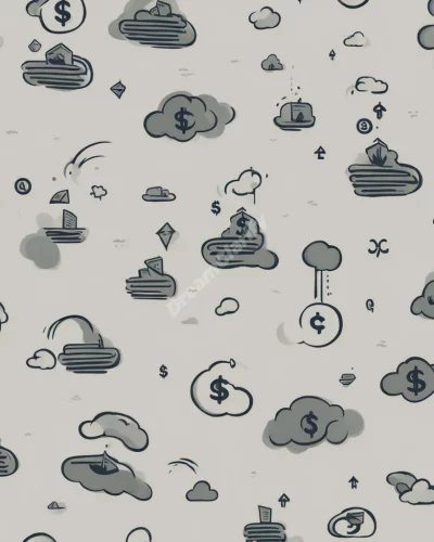 Income symbols floating in the air, representing financial concerns.