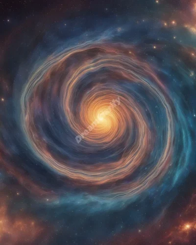 A belly button as a cosmic swirl, representing core self in belly button dreams.