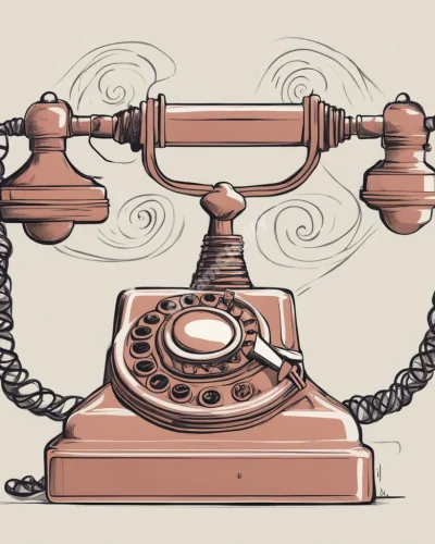 A telephone with its cord forming a DNA-like spiral, connecting the dreamer to various aspects of their life.