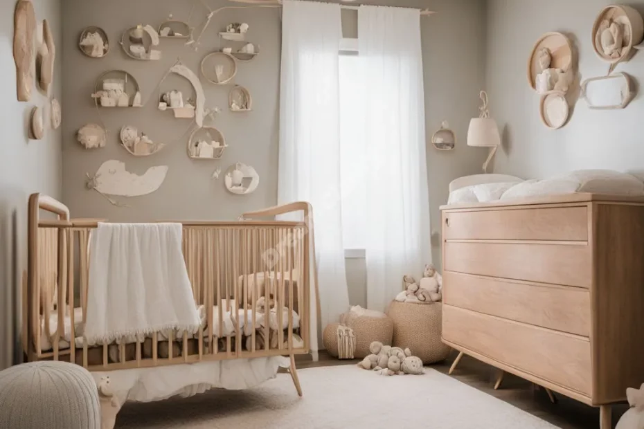 A nursery with cribs and dream symbols, representing care and growth.