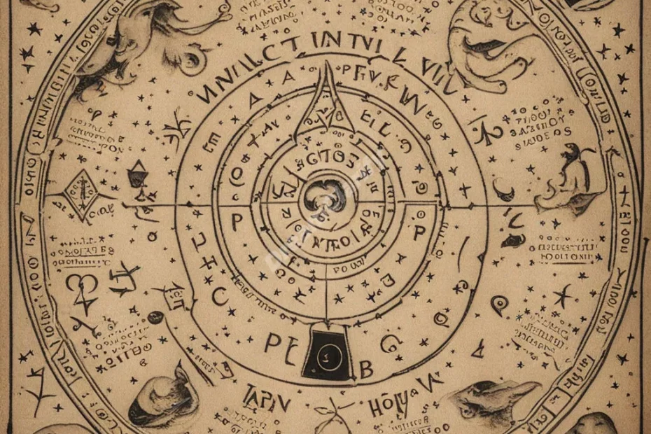 An Ouija board with mystical symbols, representing communication with the unknown.