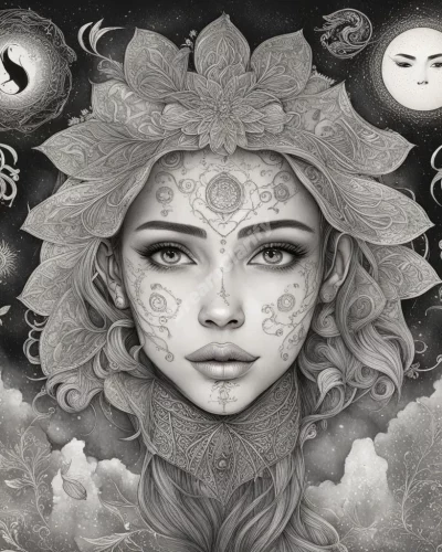 Skin glowing with dream symbols, representing identity.