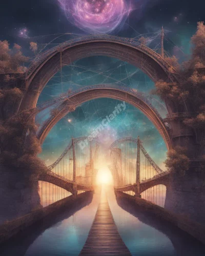 A bridge connecting different dream realms, representing transition and connection.