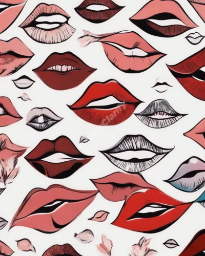 Lips speaking visible dream symbols, representing expression and communication.