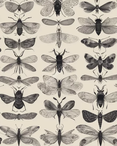 Insects forming intricate patterns of dream symbols, representing small but significant influences.