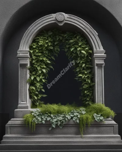 A grave with plants growing from it, symbolizing endings and new beginnings.