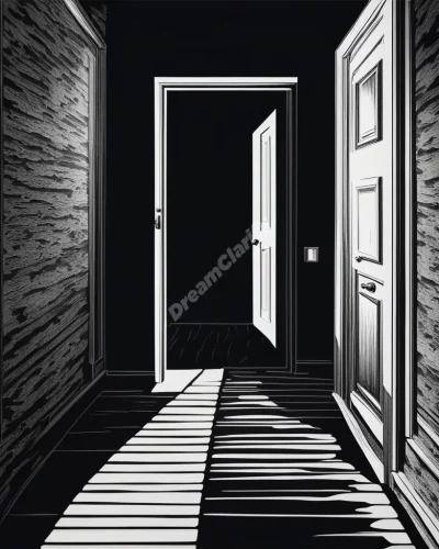 A shadowy figure entering a house, representing fears and invasion of personal space.