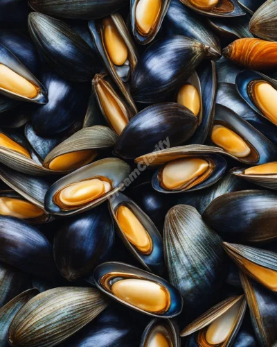 Mussels opening to reveal pearls of wisdom as dream symbols, representing hidden value.