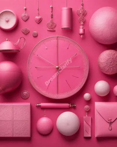 Various objects tinted pink, each revealing a dream symbol, representing emotions and gentleness.