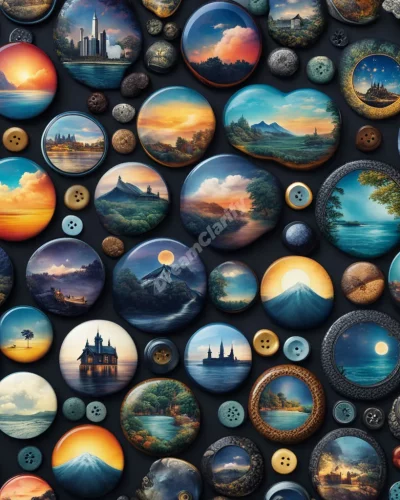 Buttons fastening together different dream scenes, representing connections and choices.