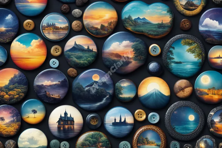 Buttons fastening together different dream scenes, representing connections and choices.