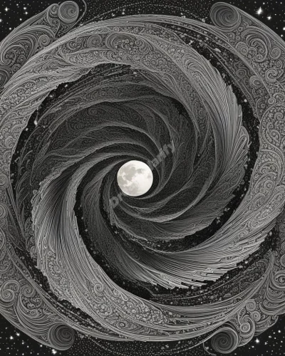 A cyclone made of swirling dream symbols, representing chaos and transformation.