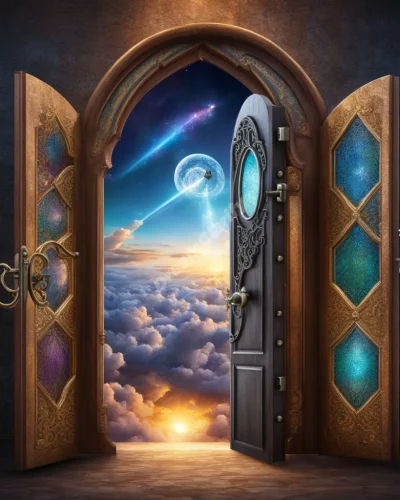 A key unlocking doors to different dream realms, representing access and opportunities.