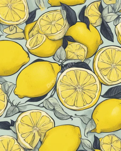 Lemons transforming into sweet dream fruits, symbolizing life's contrasts.