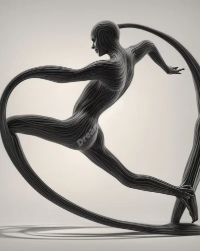 A figure bending in impossible ways, representing flexibility and adaptability.