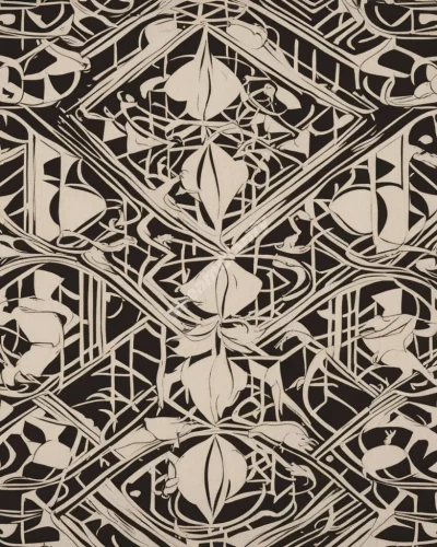 Floors with patterns forming dream symbols, representing foundation and stability.