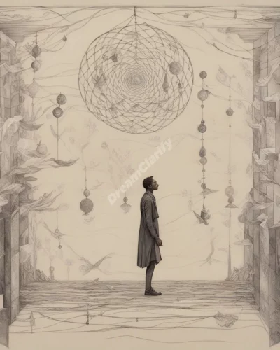 A visitor arriving in a dream, bringing symbols of connection and interaction.