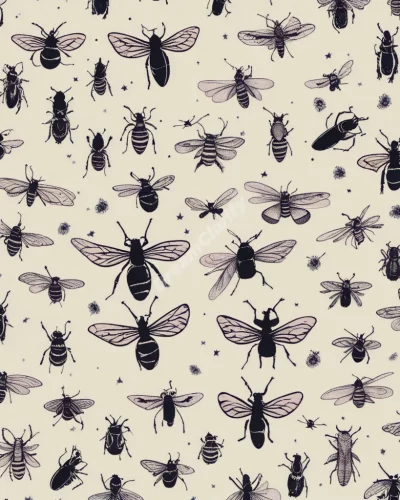 Insects buzzing around, forming patterns of dream symbols, representing small annoyances.