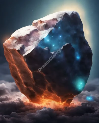 Glowing ore emerging from dream earth, symbolizing hidden potential and resources.