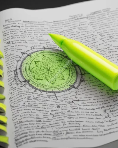 A highlighter marking important dream symbols, representing focus and emphasis.