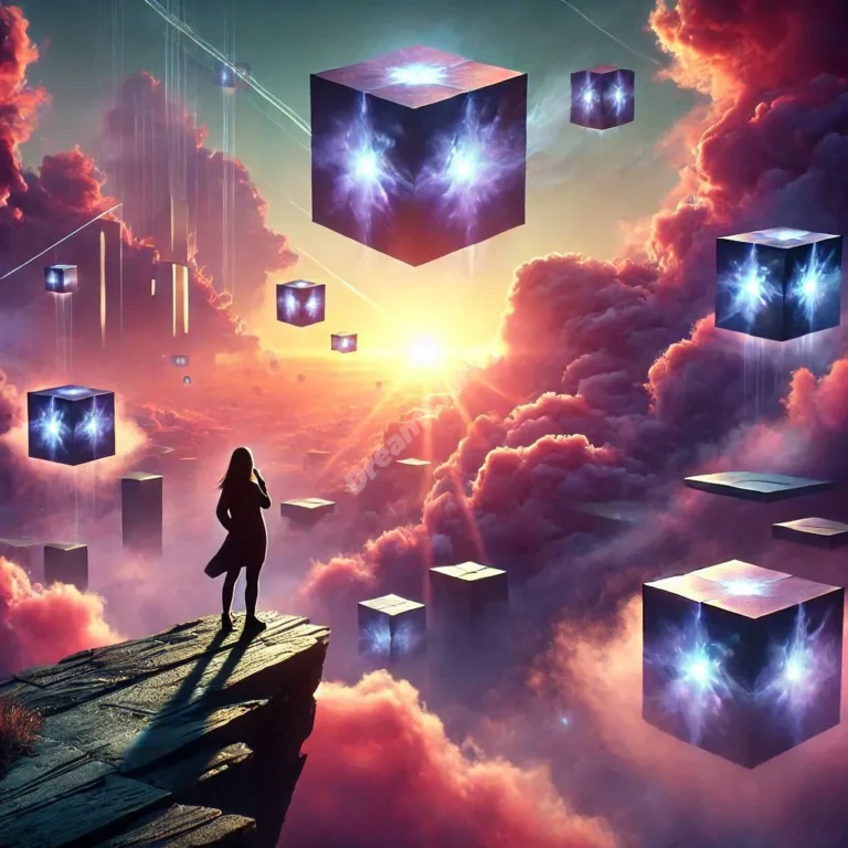 Person standing on dream edge symbolizes life decisions and spiritual transformation